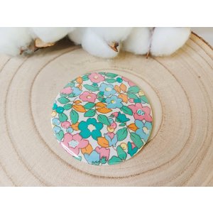 Miroir Liberty - Daisy rose/vert