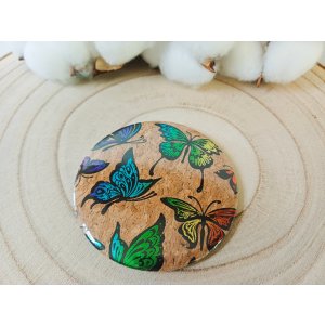 Miroir Liège - motifs colorés - Liège papillons colorés