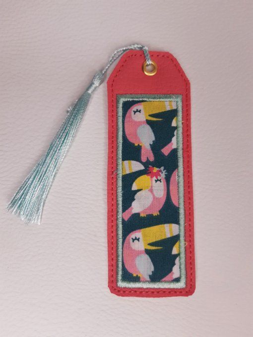 Marque-page avec appliqué - toucan