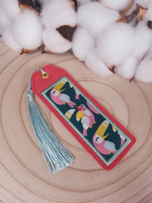 Marque-page avec appliqué - toucan