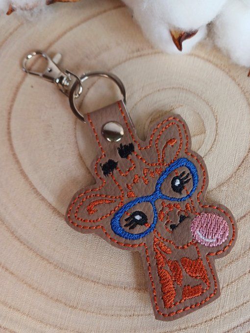 Porte-clé Girafe à lunettes