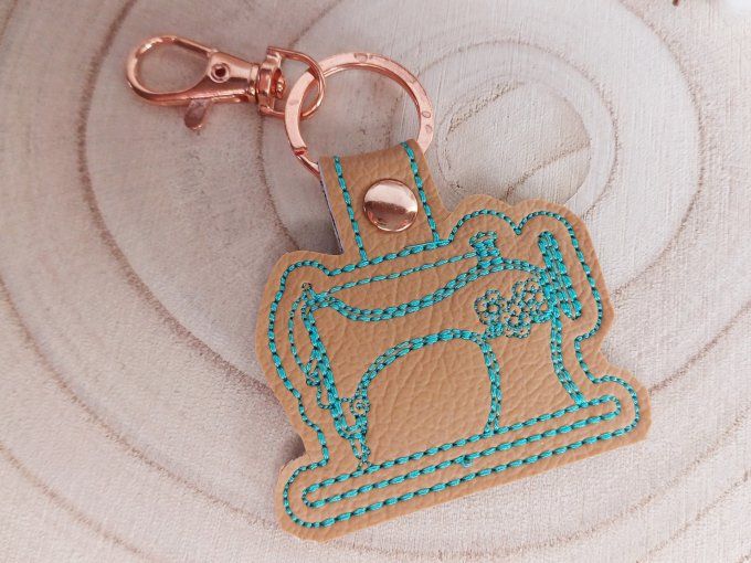 Porte-clé machine à coudre - muticolore fluo