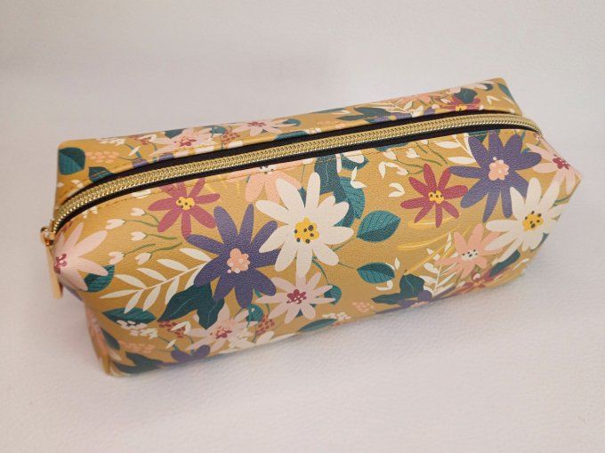 Trousse d'école - motif fleuri