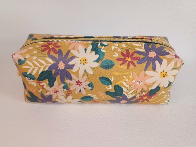 Trousse d'école - motif fleuri