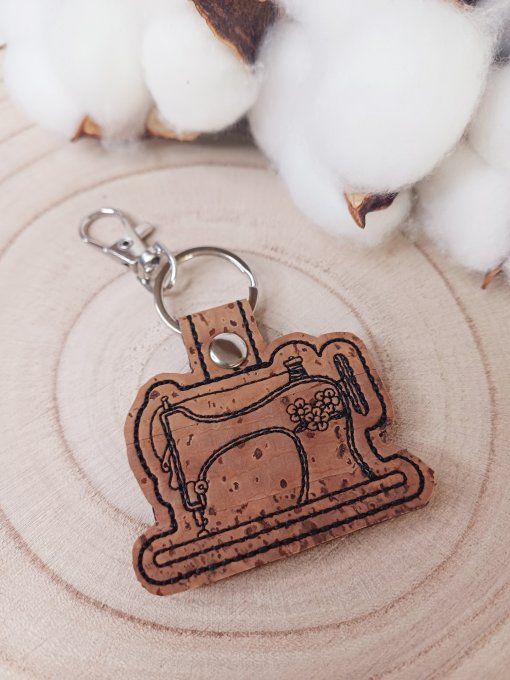 Porte-clé machine à coudre - muticolore fluo