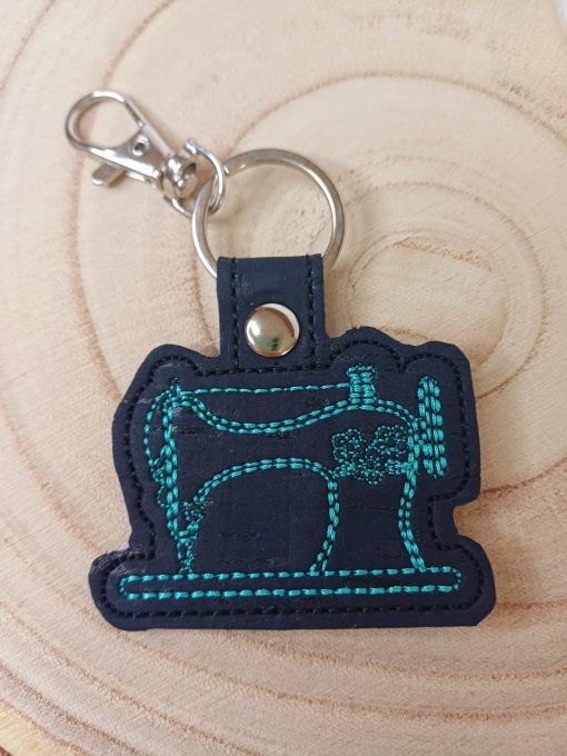 Porte-clé machine à coudre - turquoise