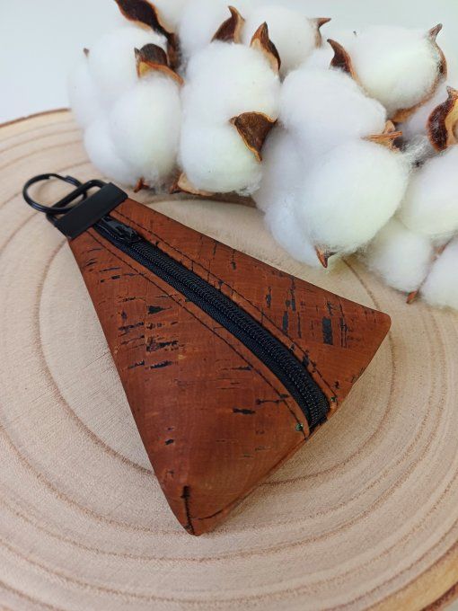 Porte-monnaie / porte-clés - liège marron