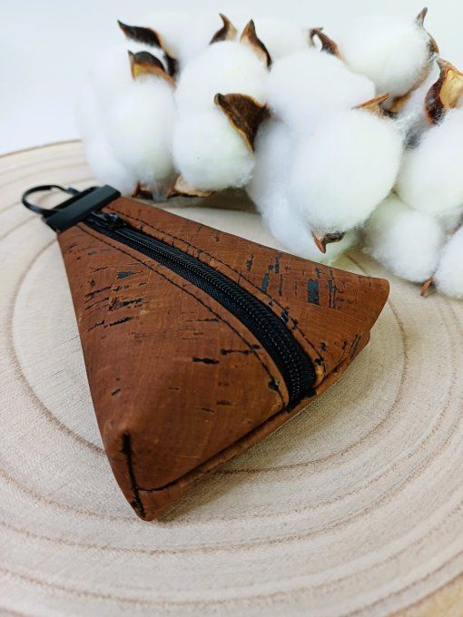 Porte-monnaie / porte-clés - liège marron