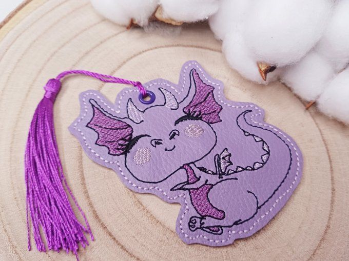 Marque-page Petit dragon - violet