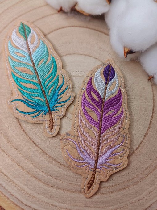 Marque-page Plume- dégradé violet