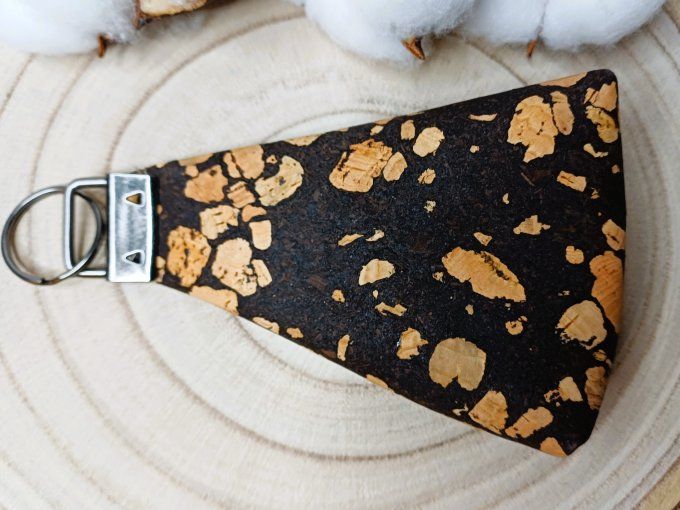 Porte-monnaie / porte-clés - liège café