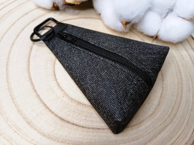 Porte-monnaie / porte-clés - jean noir