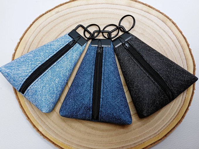 Porte-monnaie / porte-clés - jean bleu
