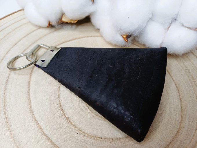 Porte-monnaie / porte-clés - liège noir