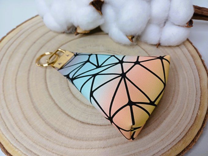 Porte-monnaie / porte-clés - géométrique pastel