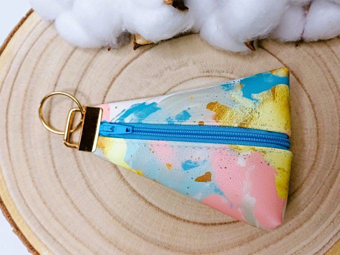 Porte-monnaie / porte-clés - aquarelle