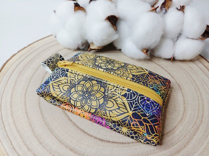 Porte-monnaie - mandala noir