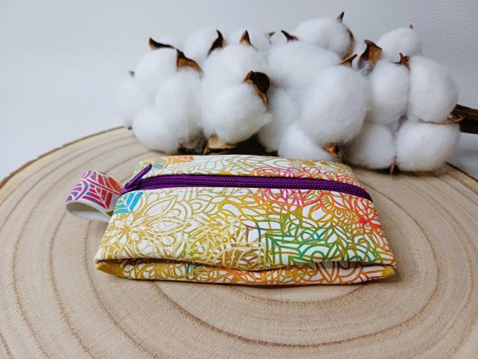 Porte-monnaie - mandala blanc