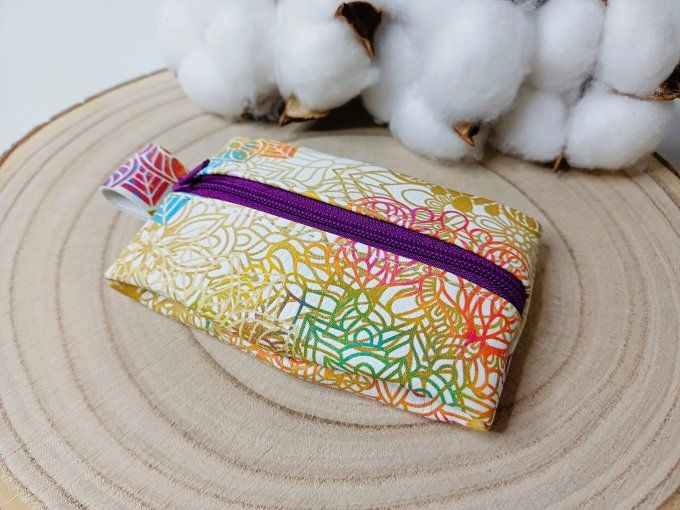 Porte-monnaie - mandala blanc