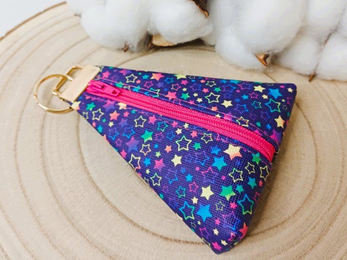 Porte-monnaie / porte-clés - petites étoiles