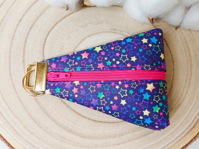 Porte-monnaie / porte-clés - petites étoiles