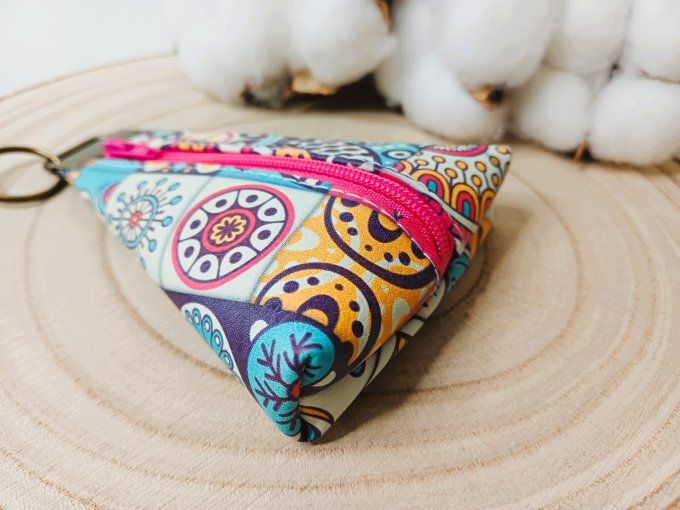 Porte-monnaie / porte-clés - carrés colorés