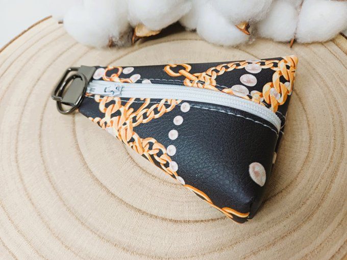 Porte-monnaie / porte-clés - perles & or