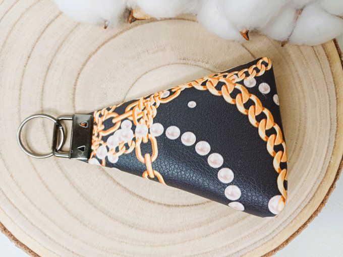 Porte-monnaie / porte-clés - perles & or