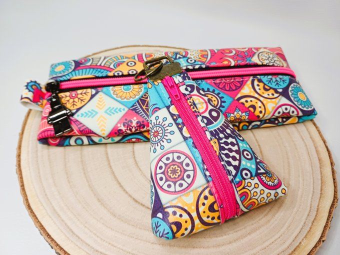 Trousse Brisbane - carrés colorés