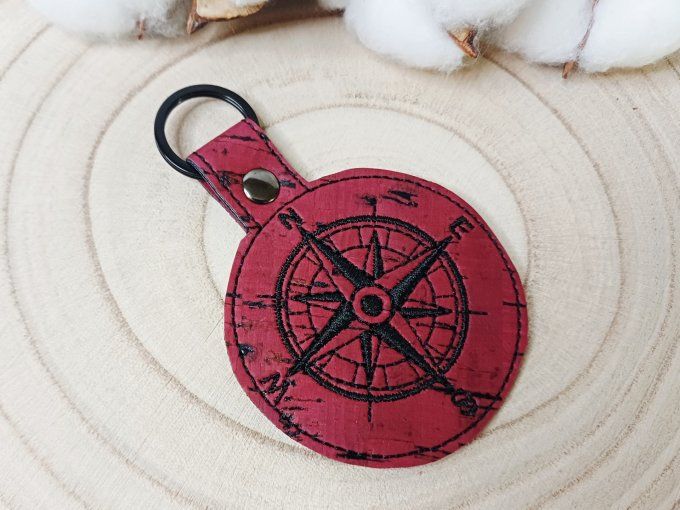 Porte-clé Boussole en liège