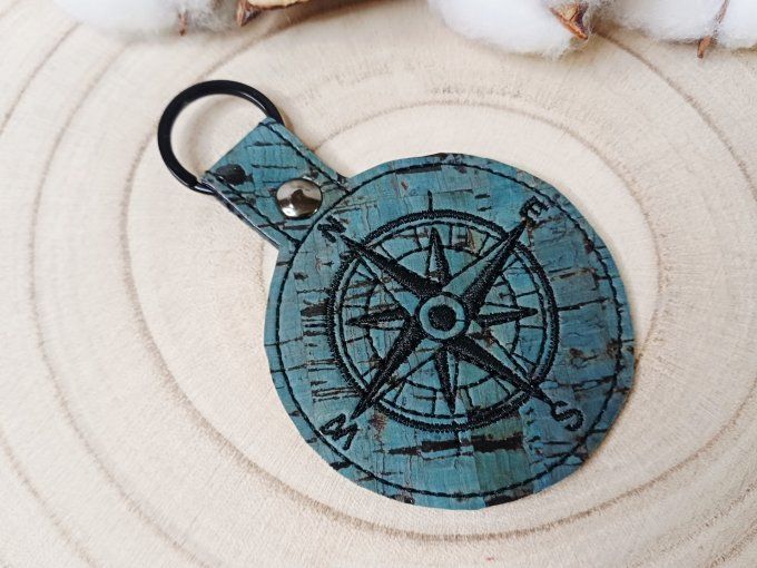 Porte-clé Boussole en liège