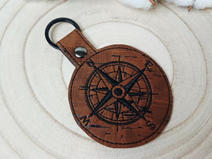 Porte-clé Boussole en liège