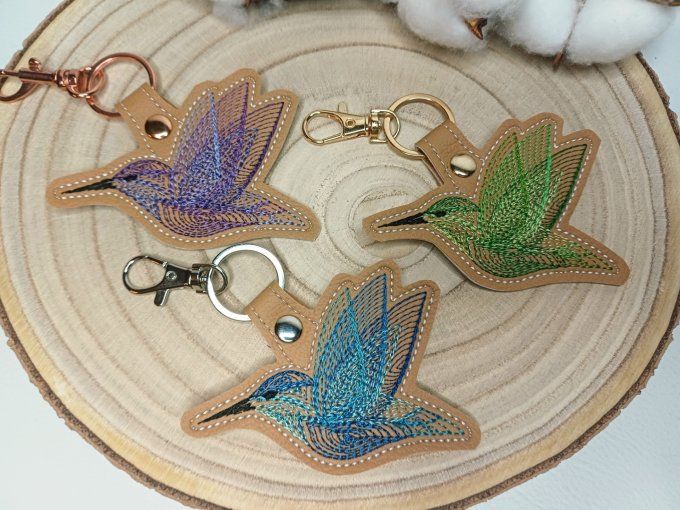 Lot de 8 porte-clés Colibri