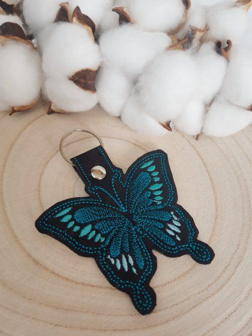 Porte-clé Papillon - Bleu