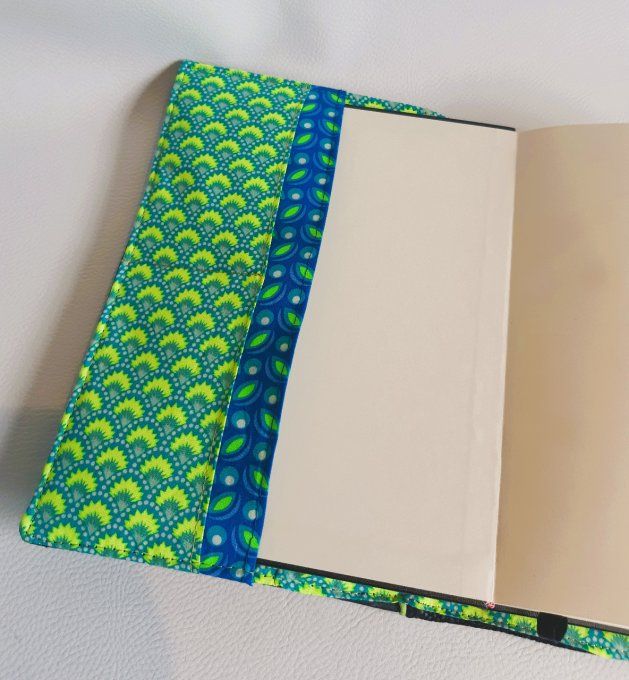 Protège carnet A5 - colibri vert & bleu