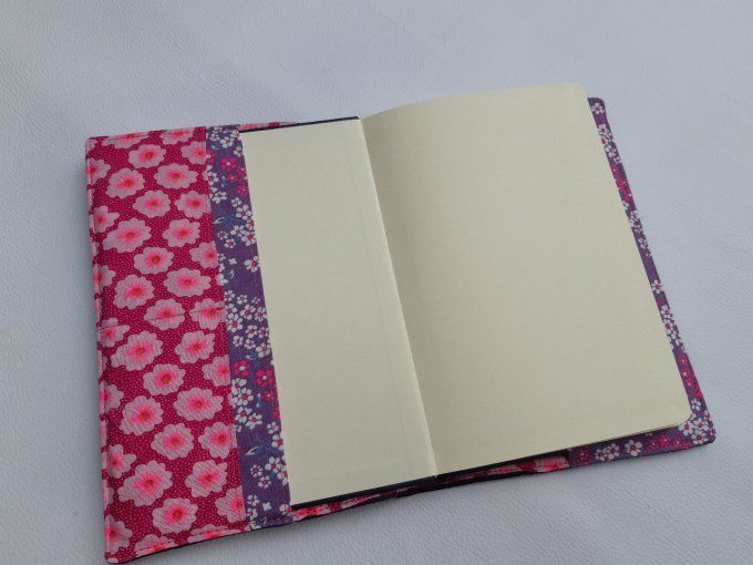 Protège carnet A5 - colibri rose & violet