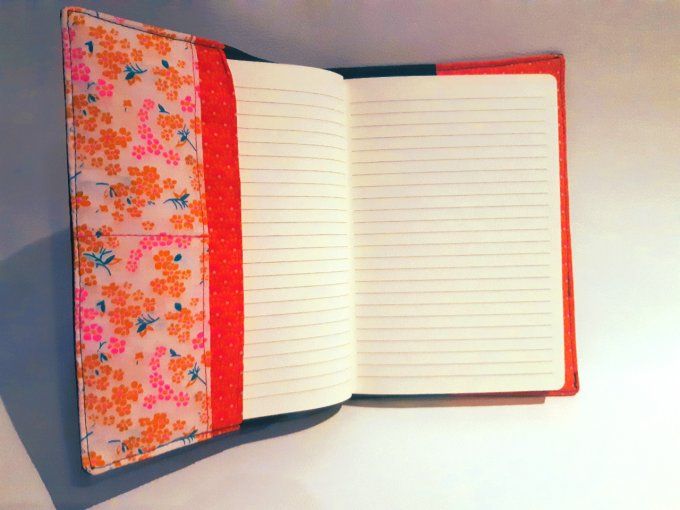 Protège carnet A5 - colibri jaune & rose