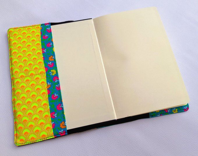 Protège carnet A5 - feuilles tropicales