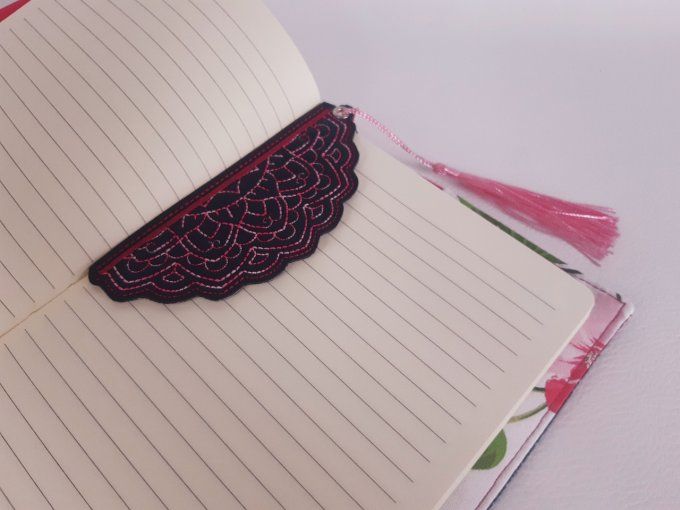 Protège carnet A5 - mandala rose