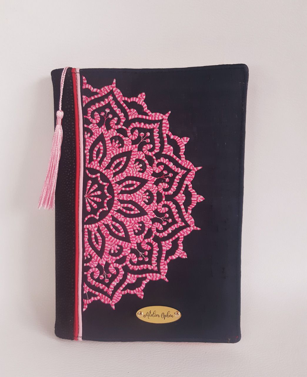 Protège carnet A5 - mandala rose