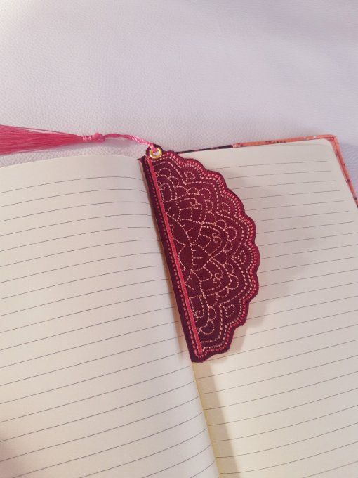 Protège carnet A5 - lotus mandala - pourpre