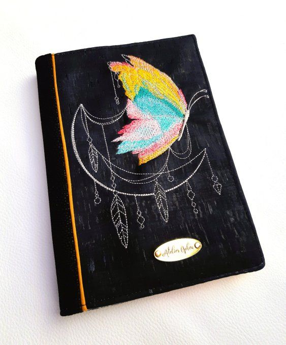 Protège carnet A5 - papillon