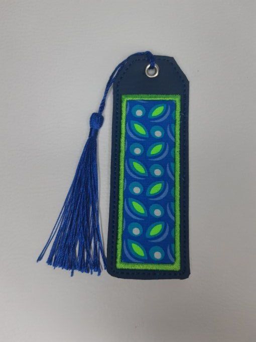 Marque-page avec appliqué - bleu