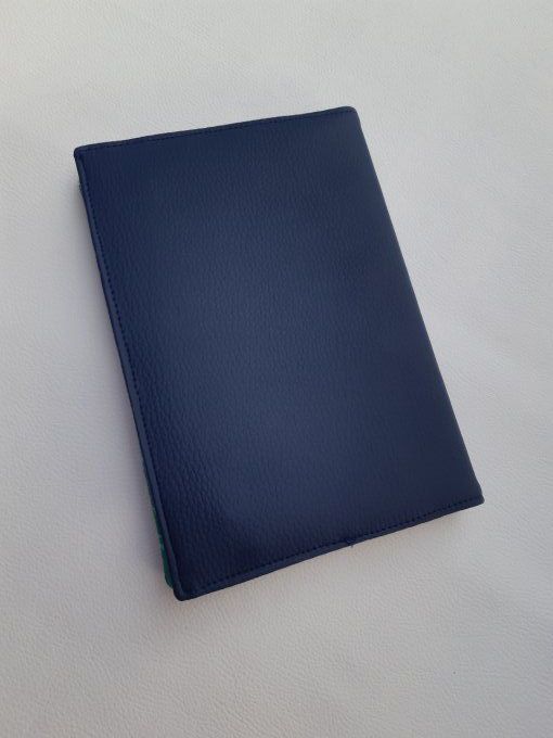 Protège carnet A5 - lotus mandala - bleu