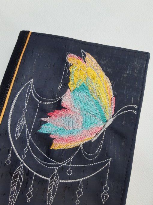 Protège carnet A5 - papillon